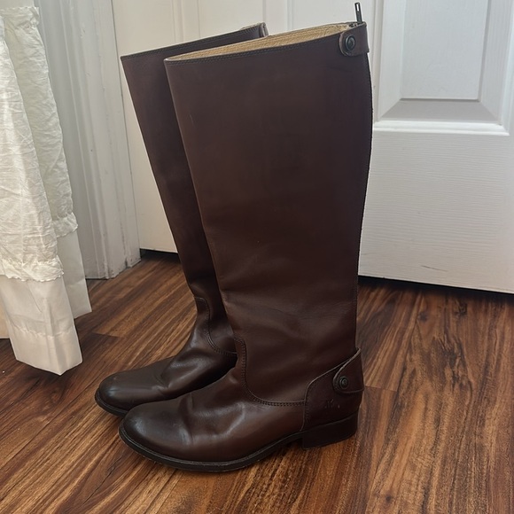 Frye Brown Melissa Leather riding boots sz 7.5 - Picture 3 of 5